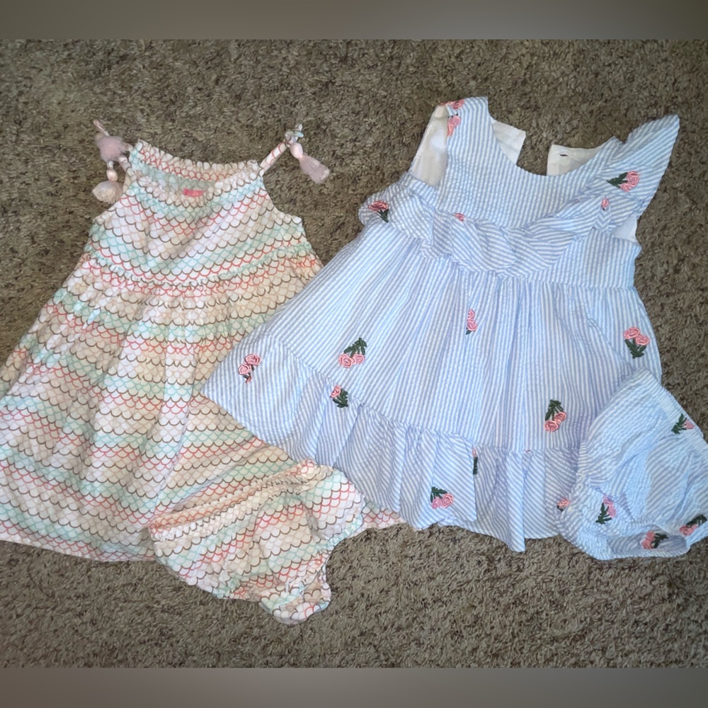 12 month toddler girls spring/summer dress bundle     |  5 pieces total - Picture 3 of 10